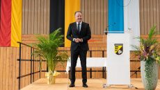 Präsident Matthias Zeiser bei der Begrüßung