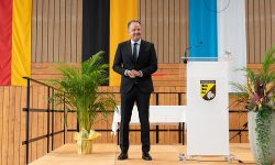 Präsident Matthias Zeiser bei der Begrüßung