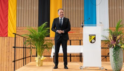 Präsident Matthias Zeiser bei der Begrüßung