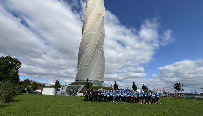 Gruppenbild des Polizeiteams beim TOWERRUN 2024 in Rottweil